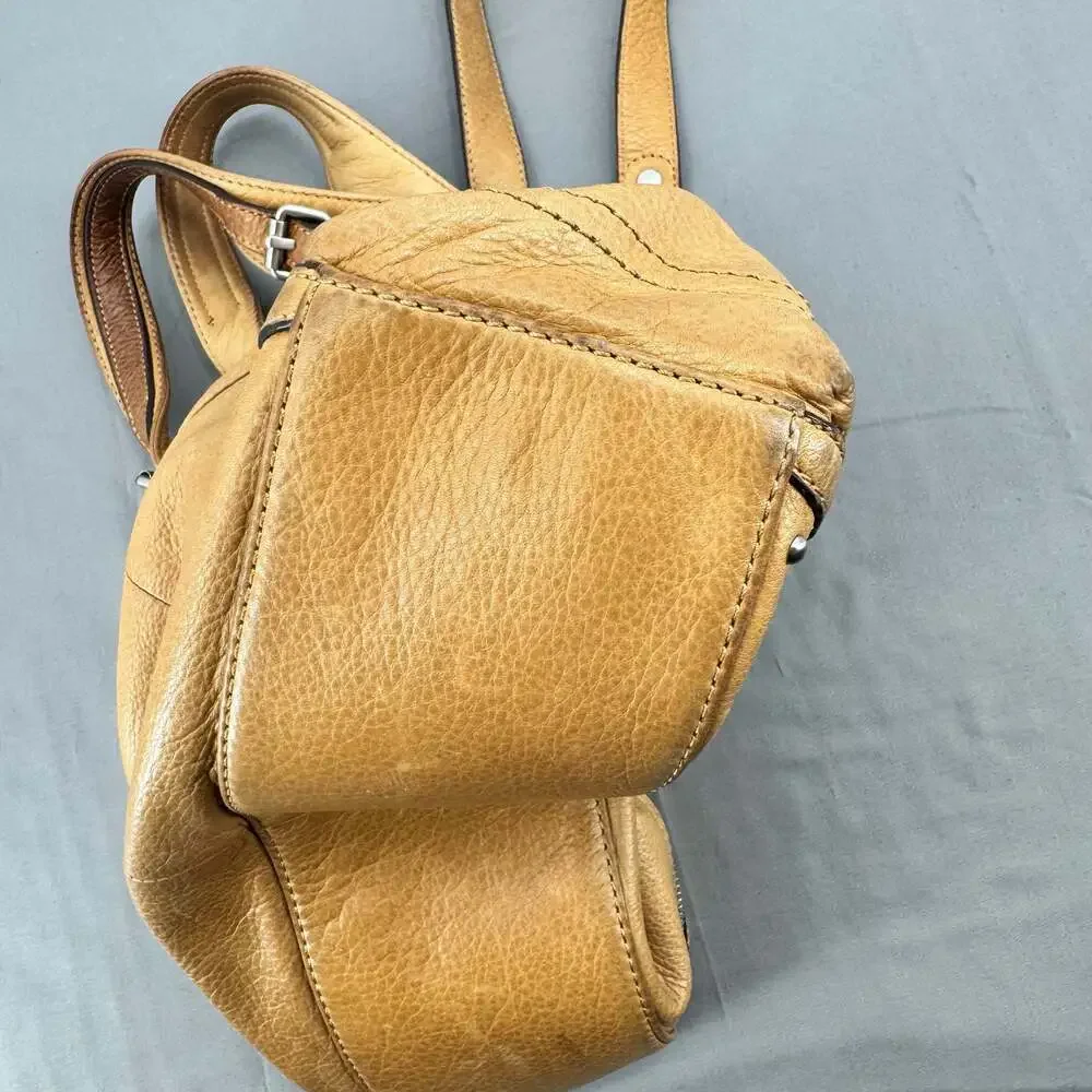 B. Makowsky Mustard Yellow Butter Soft Genuine Leather Satchel Purse